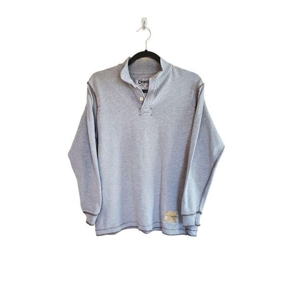 Daniel Cremieux Boys Shirt Grey 14 Pullover 1/4 Henley Sweatshirt - Picture 1 of 5